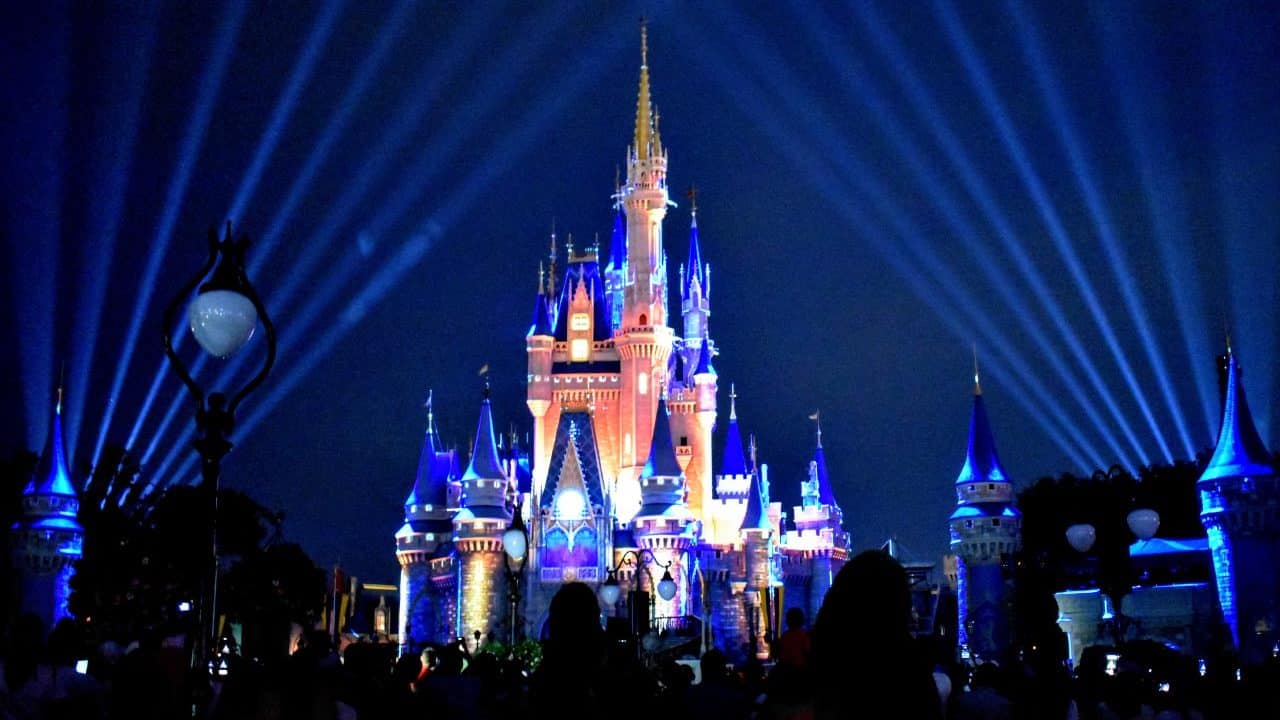 Cinderella Castle at the start of Happily Ever After.