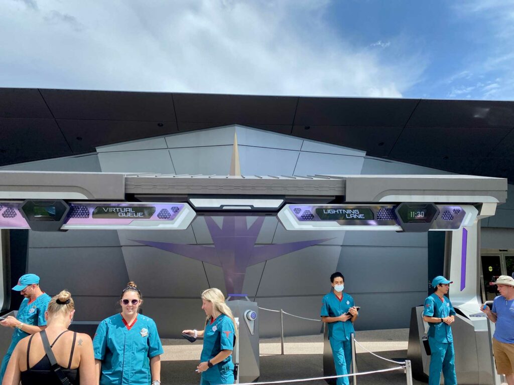 Guardians of the Galaxy Cosmic Rewind Virtual Queue and Lightning Lane entrance