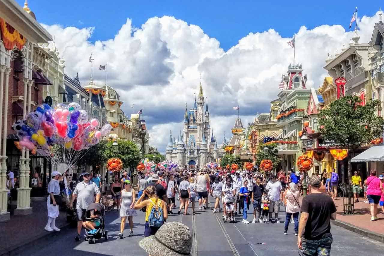 Main Street, U.S.A. at Walt Disney World during Fall.