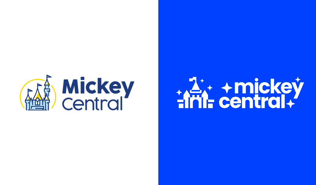 Mickey Central logo old and new