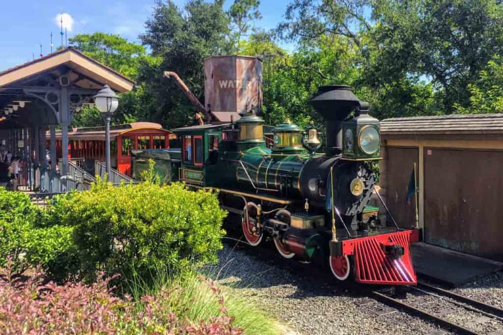 Walt Disney World Railroad – Lilly Belle train at Fantasyland.