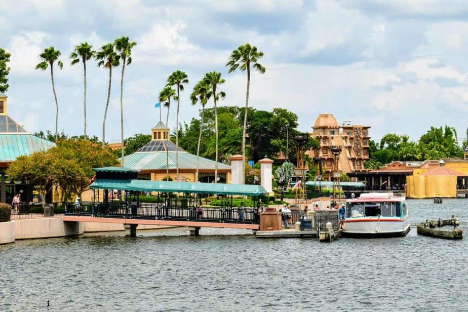 Water Taxi in World Showcase Lagoon at Epcot