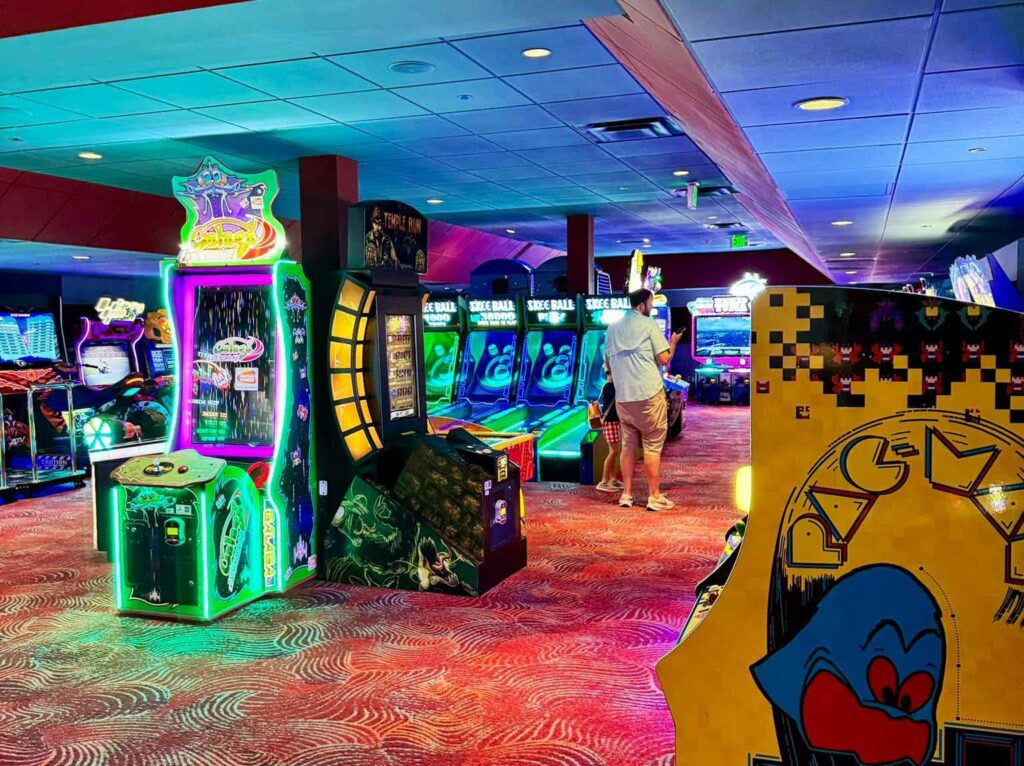 Many hotels on property feature full-fledged arcades.