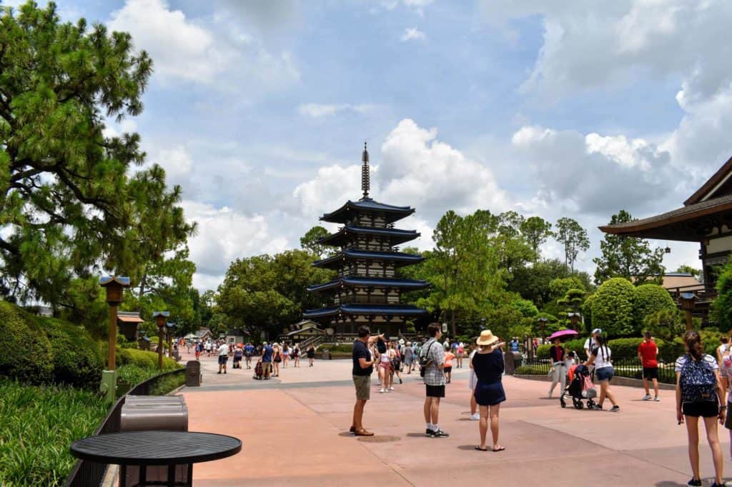 Pagoda in Epcot Japan pavilion