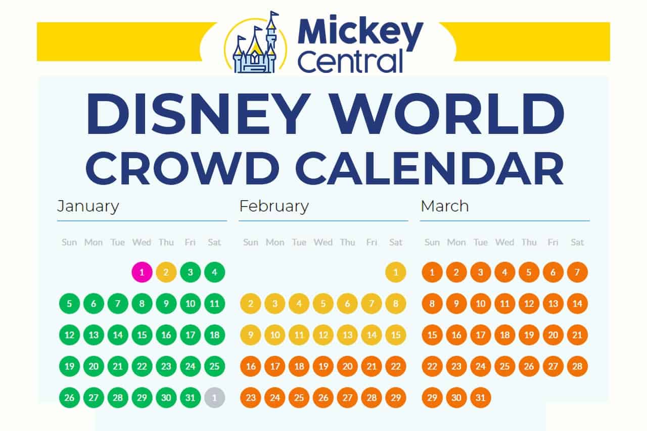 Disney Crowd Calendar March 2022 Disney World Crowd Calendar • Mickey Central