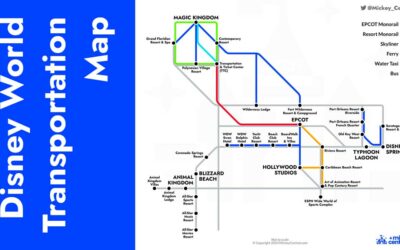 Easy to Use Walt Disney World Transportation Map | Subway Style