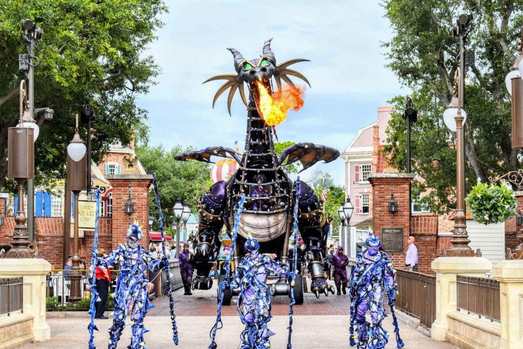 Maleficent Dragon Float in Festival of Fantasy Parade - Magic Kingdom